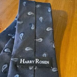 Harry Rosen Grey Paisley Tie